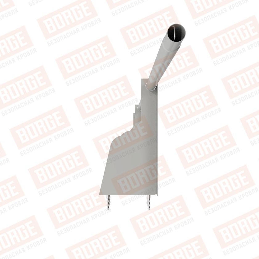 Ограждение плоских кровель NewLine Н-30, 3м, верхнее крепление, бело-алюминиевый (RAL 9006)