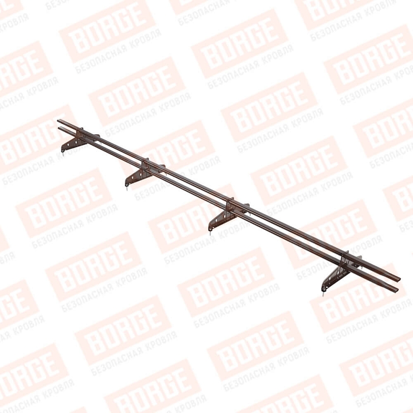 Снегозадержатель трубчатый Русский Рубеж 20х40мм, 3м, 4 опоры, окрашенный (NL-807)