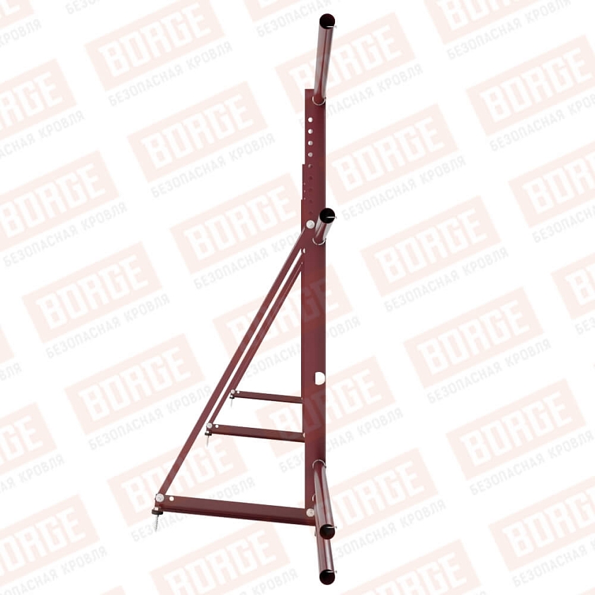 Ограждение декоративное NewLine H-90см, 3м, красное вино (RAL 3005), с двумя дополнительными трубами