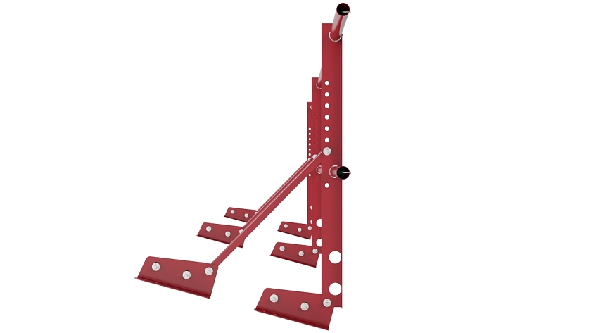 Ограждение кровельное NewLine H-60см, 3м, для фальцевой кровли, рубиново-красный (RAL 3003)