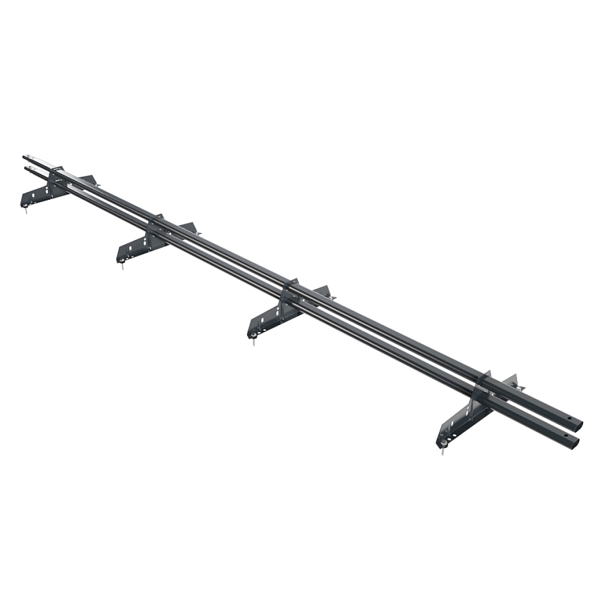 Снегозадержатель трубчатый Русский Рубеж 25х45мм, 3м, 4 опоры, антрацитово-серый (RAL 7016)