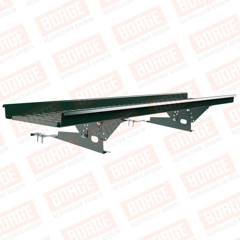 Мостик переходной BORGE 1,5м, для черепичной кровли, зелёный мох (RAL 6005)