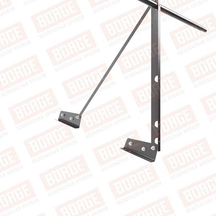 Ограждение декоративное NewLine H-90см, 3м, для фальцевой кровли, серо-коричневый (RAL 8019)