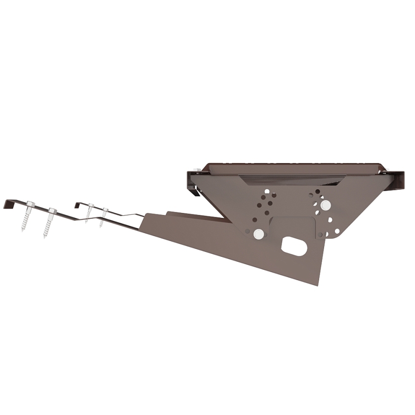 Ступень кровельная BORGE, для черепичной кровли, коричневый шоколад (RAL 8017)