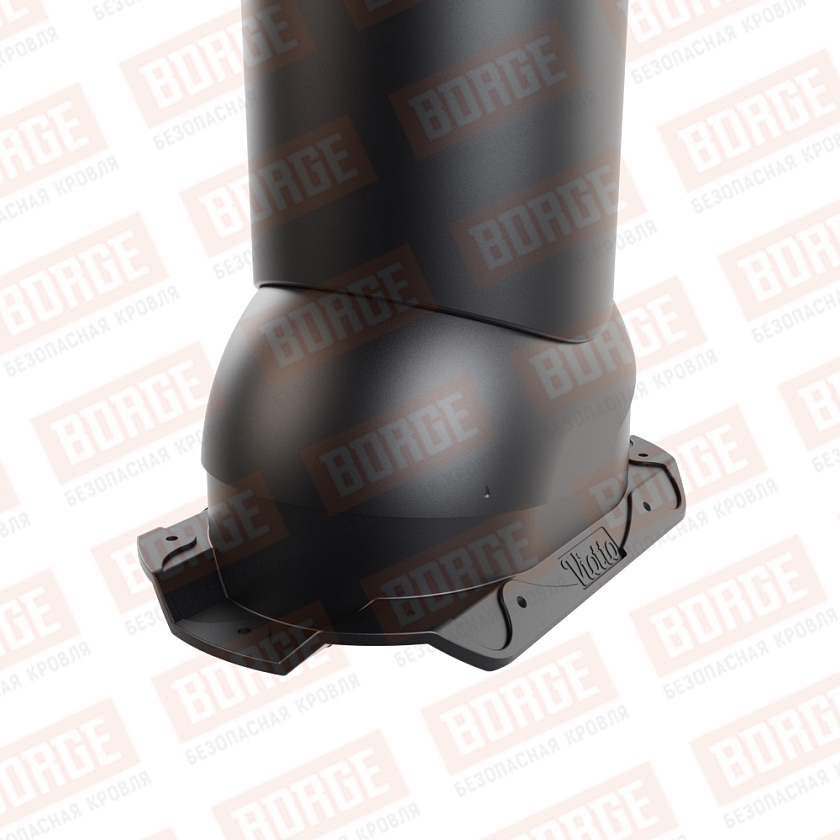 Труба вентиляционная Viotto, для профнастила С20, d-125мм, утепленная, чёрный (RAL 9005)