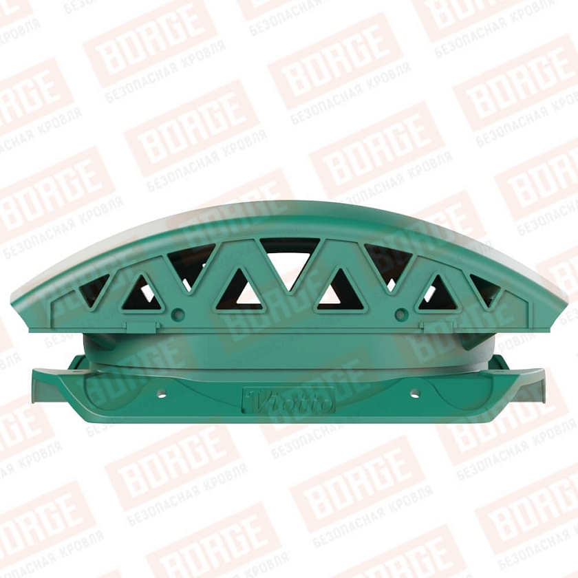 Вентилятор подкровельный Viotto, для профнастила С20, зеленый мох (RAL 6005). Черепаха