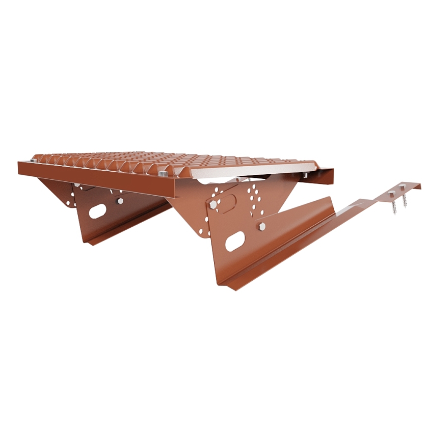 Ступень кровельная BORGE, для черепичной кровли, терракотовый (RAL 8004)