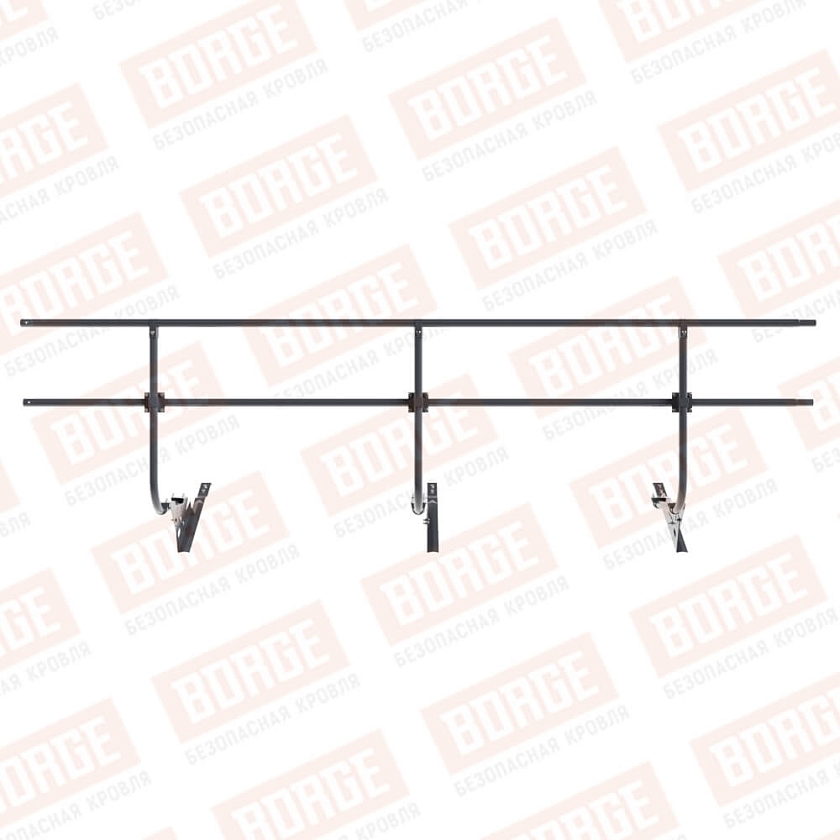 Ограждение кровельное BORGE H-90см, 3м, для черепичной кровли, серый графит (RAL 7024 matt)