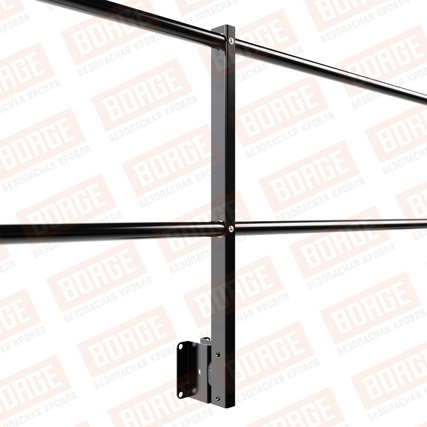 Ограждение парапетное NewLine H-60см, 3м, чёрный (RAL 9005)