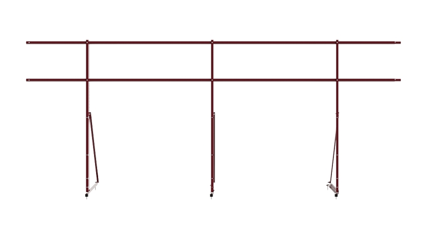 Ограждение кровельное NewLine H-120см, 3м, красное вино (RAL 3005)