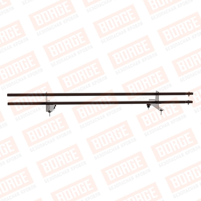 Снегозадержатель трубчатый BORGE 1,5м, 2 опоры, для МЧ с выс. ступ., окрашенный (NL-805), 400мм