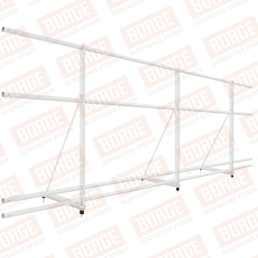 Ограждение декоративное NewLine H-90см, 3м, сигнально-белый (RAL 9003), с двумя доп. трубами