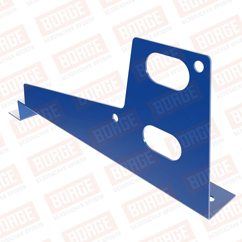 Универсальный кронштейн BORGE, оцинк., для МЧ с высокой ступ., сигнально-синий (RAL 5005), 350мм