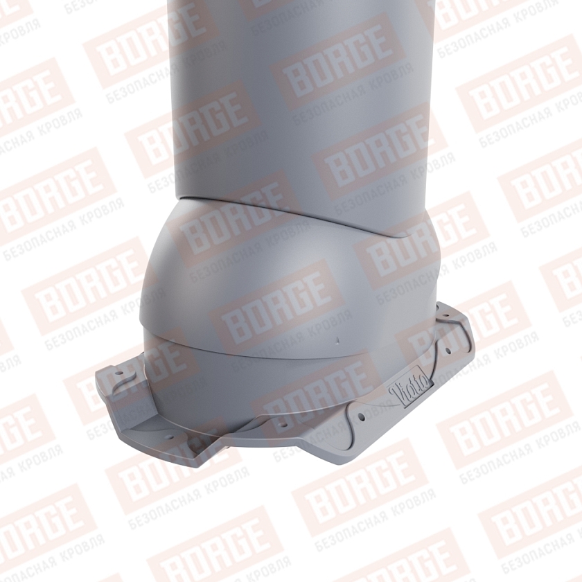 Труба вентиляционная Viotto, для профнастила С20, d-150мм, неутепленная, серый графит (RAL 7024)