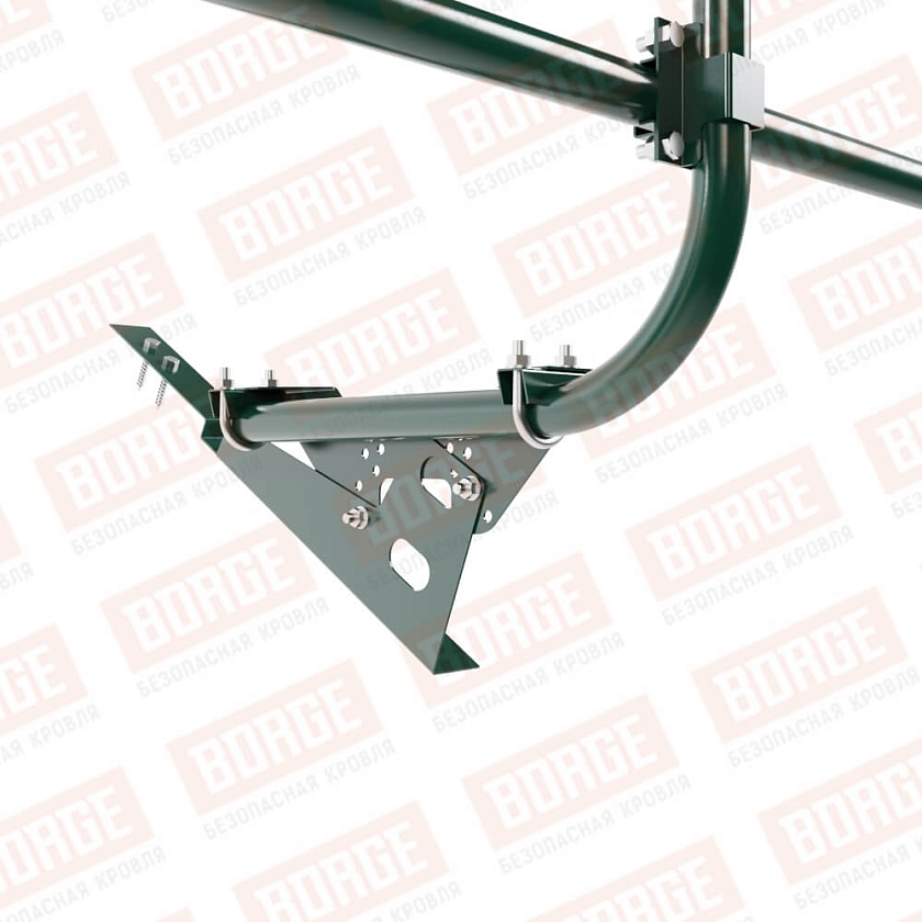 Ограждение кровельное BORGE H-60см, 3м, для композитной черепицы, зеленый мох (RAL 6005)