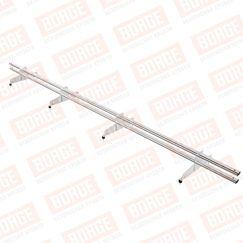 Снегозадержатель трубчатый Русский Рубеж 25х45мм, 3м, 4 опоры, цинк