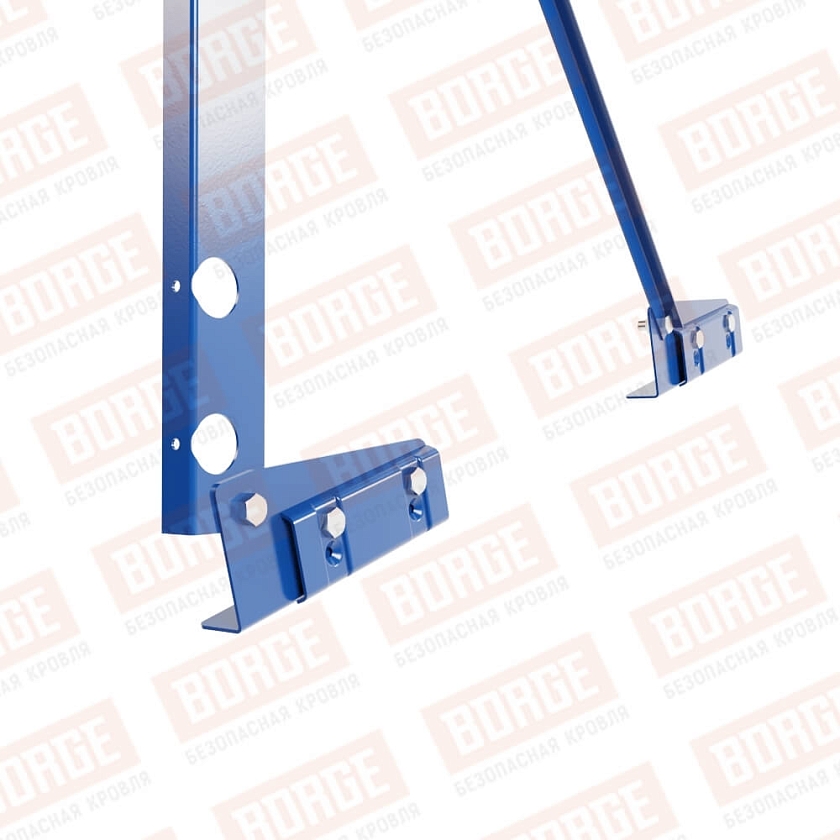 Ограждение декоративное NewLine H-120см, 3м, для фальцевой кровли, сигнально-синий (RAL 5005)