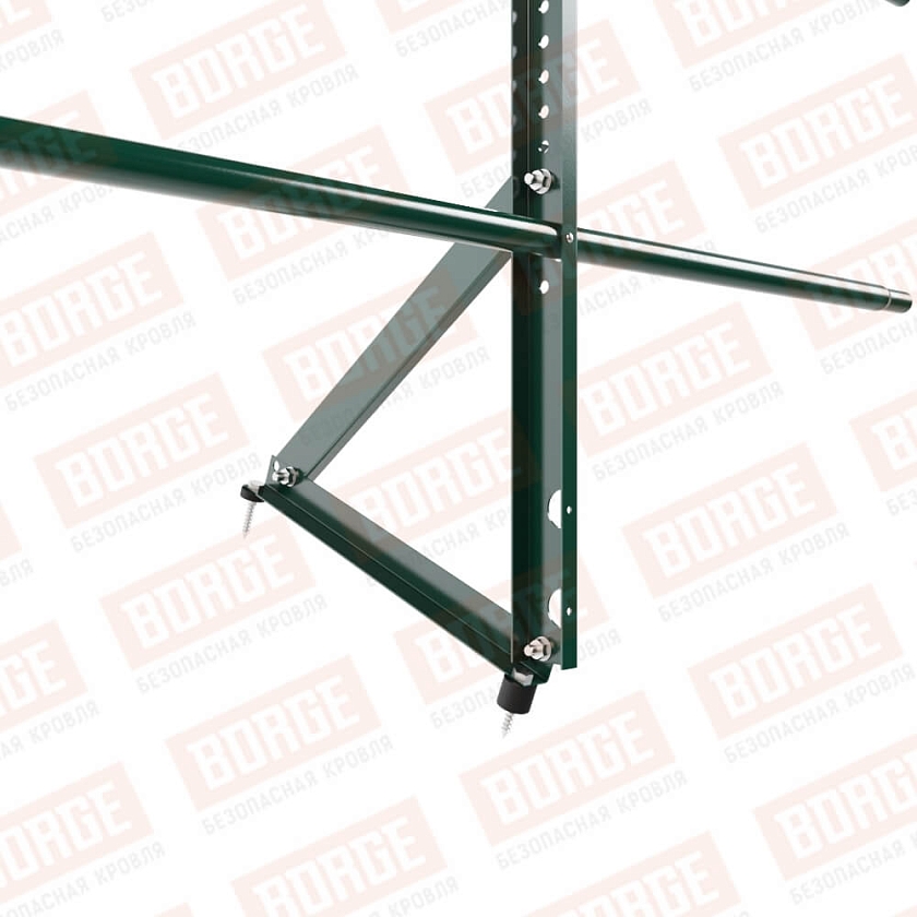 Ограждение кровельное Русский Рубеж H-60см, 3м, зеленый мох (RAL 6005)