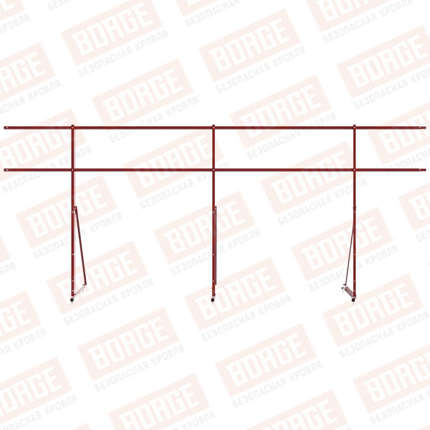 Ограждение декоративное NewLine H-120см, 3м, коричнево-красный (RAL 3011)