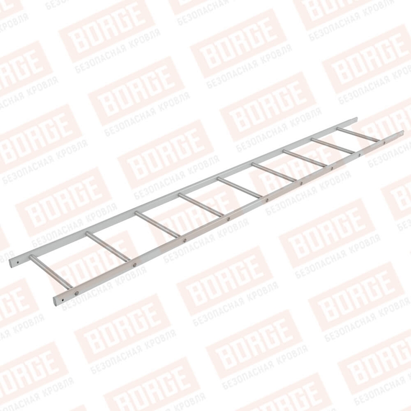 Лестница кровельная NewLine 2,7м, бело-алюминиевый (RAL 9006)