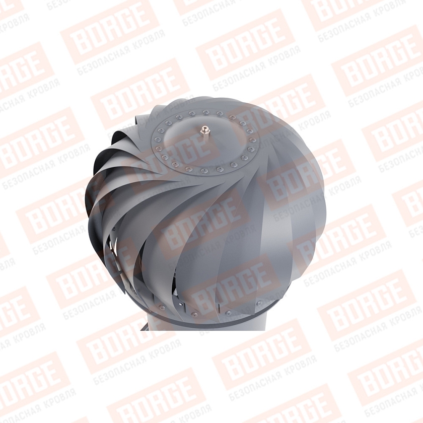 Роторная вентиляция Viotto с универсальным проходным элементом, d-150мм, неутепленная, серый графит (RAL 7024)