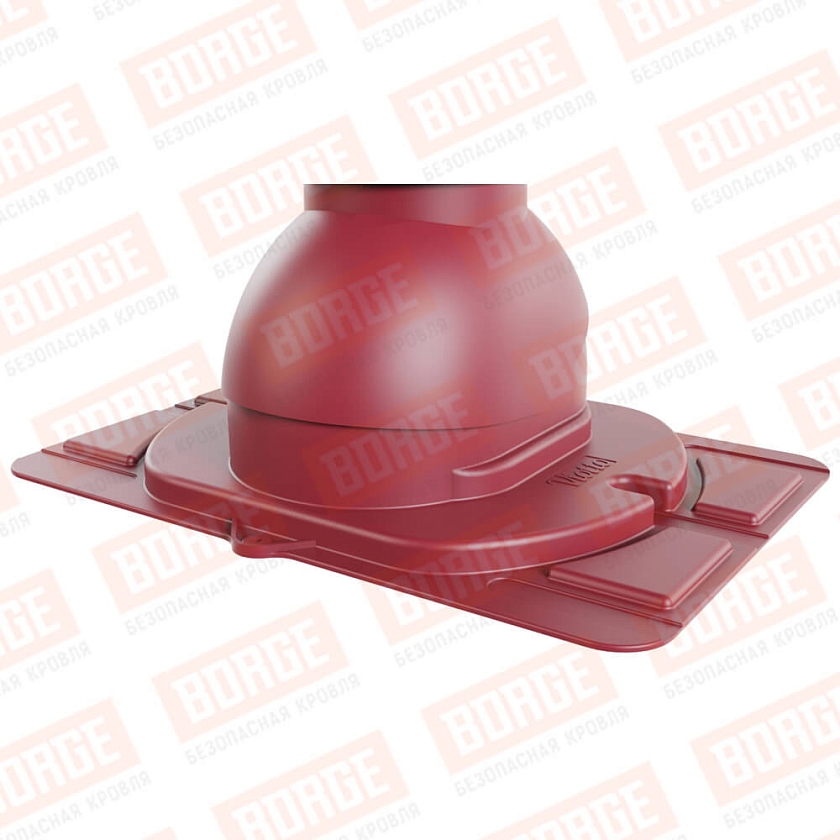 Выход вентиляции канализации Viotto с универсальным проходным элементом, красное вино (RAL 3005)