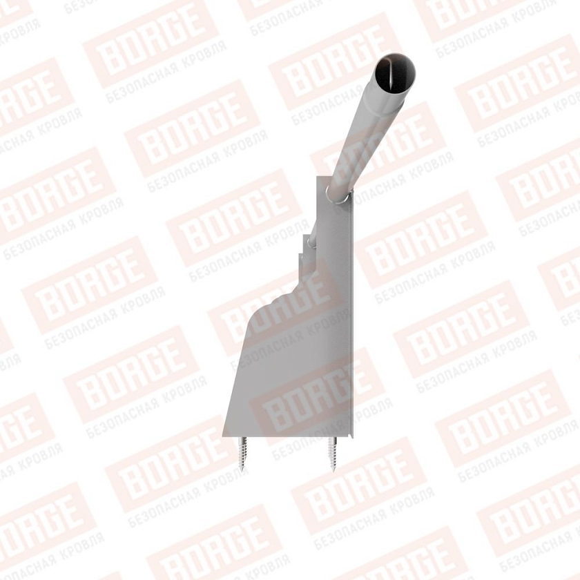 Ограждение плоских кровель Русский Рубеж Н-30, 3м, верхнее крепление, сигнально-серый (RAL 7004)