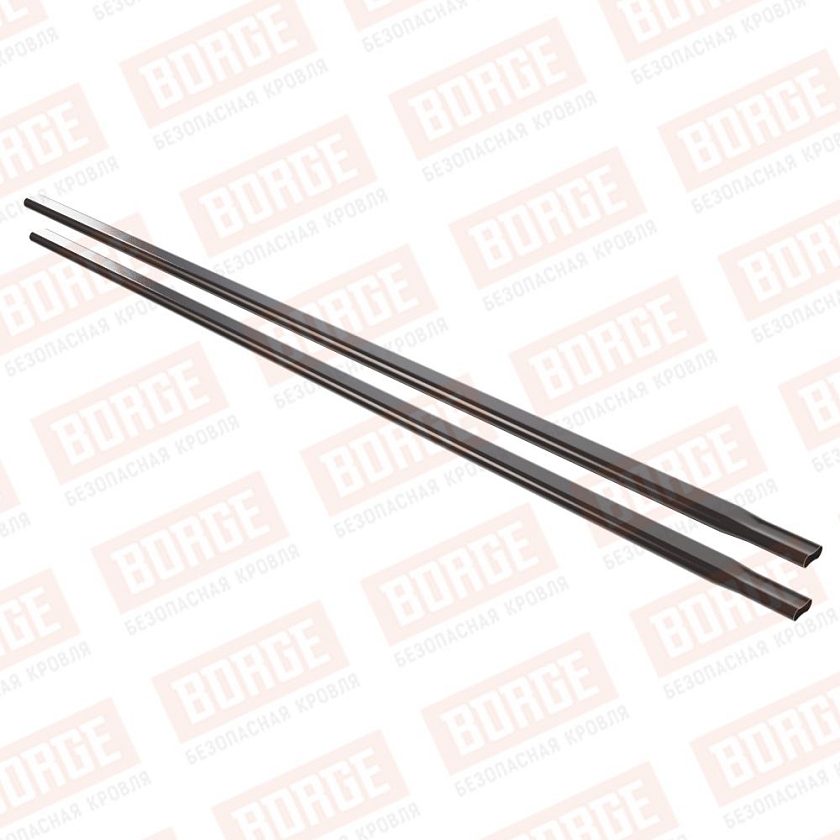 Труба снегозадержателя Русский Рубеж 40х20х1500, серо-коричневый (RR 32)