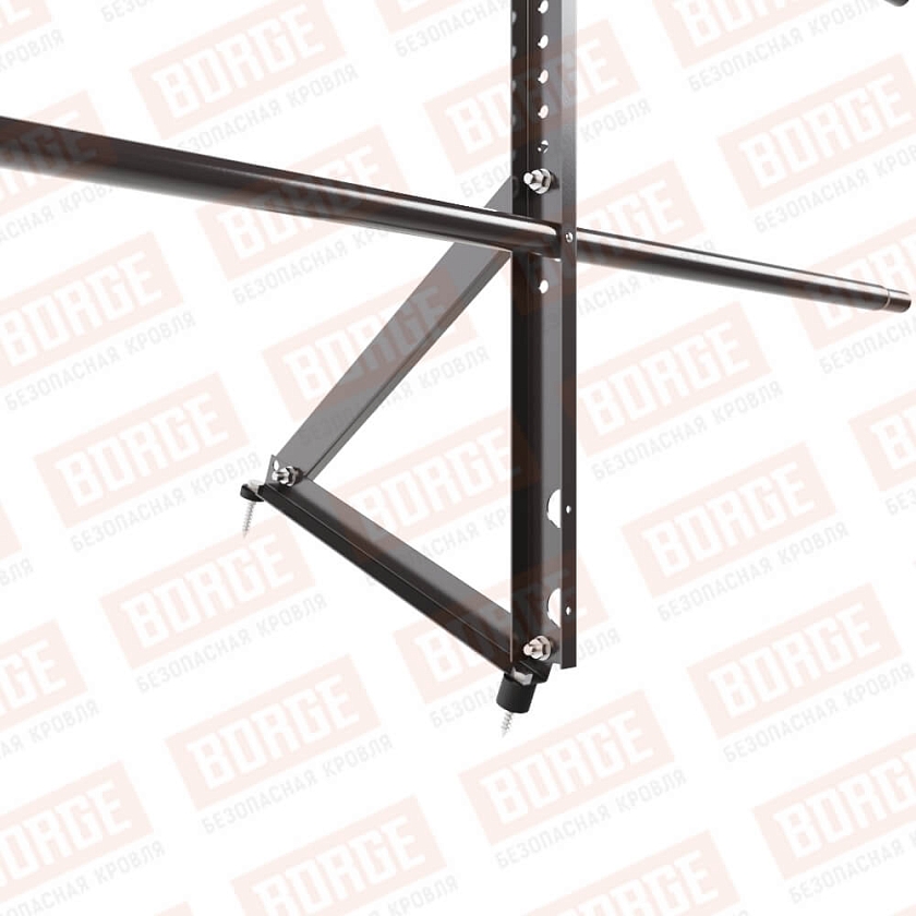 Ограждение кровельное Русский Рубеж H-60см, 3м, серо-коричневый (RR 32)