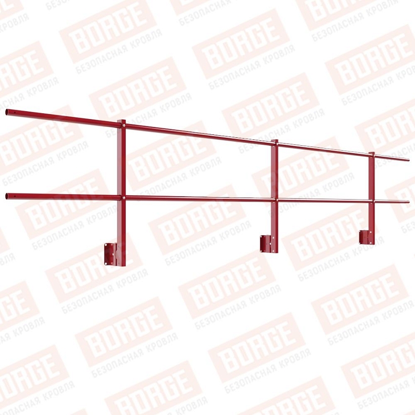Ограждение парапетное NewLine H-60см, 3м, рубиново-красный (RAL 3003)