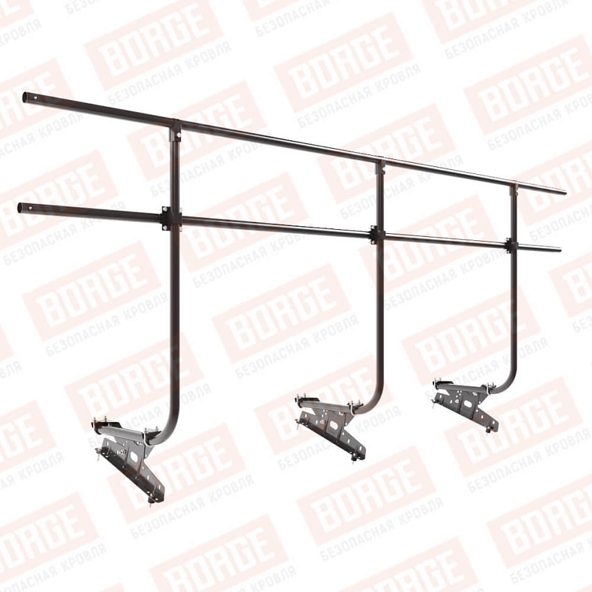 Ограждение кровельное BORGE H-120см, 3м, серо-коричневый (RR 32)