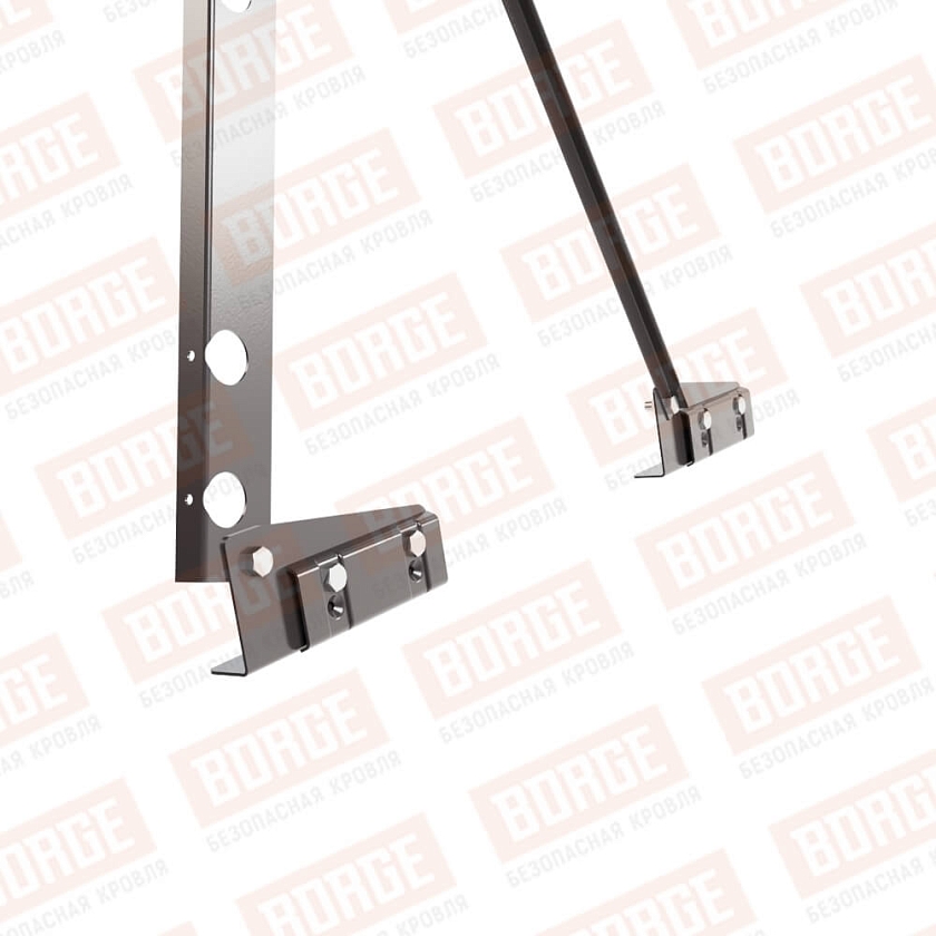 Ограждение декоративное NewLine H-90см, 3м, для фальцевой кровли, серо-коричневый (RR 32)