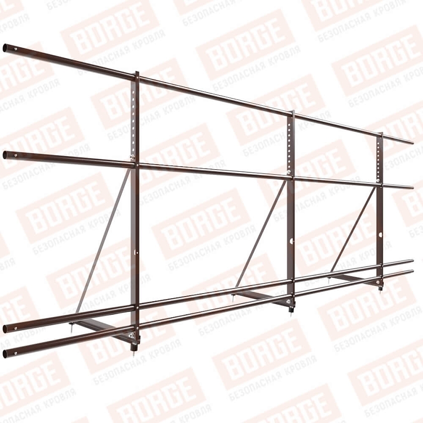 Ограждение декоративное NewLine H-90см, 3м, окрашенный (NL-807), с двумя доп. трубами