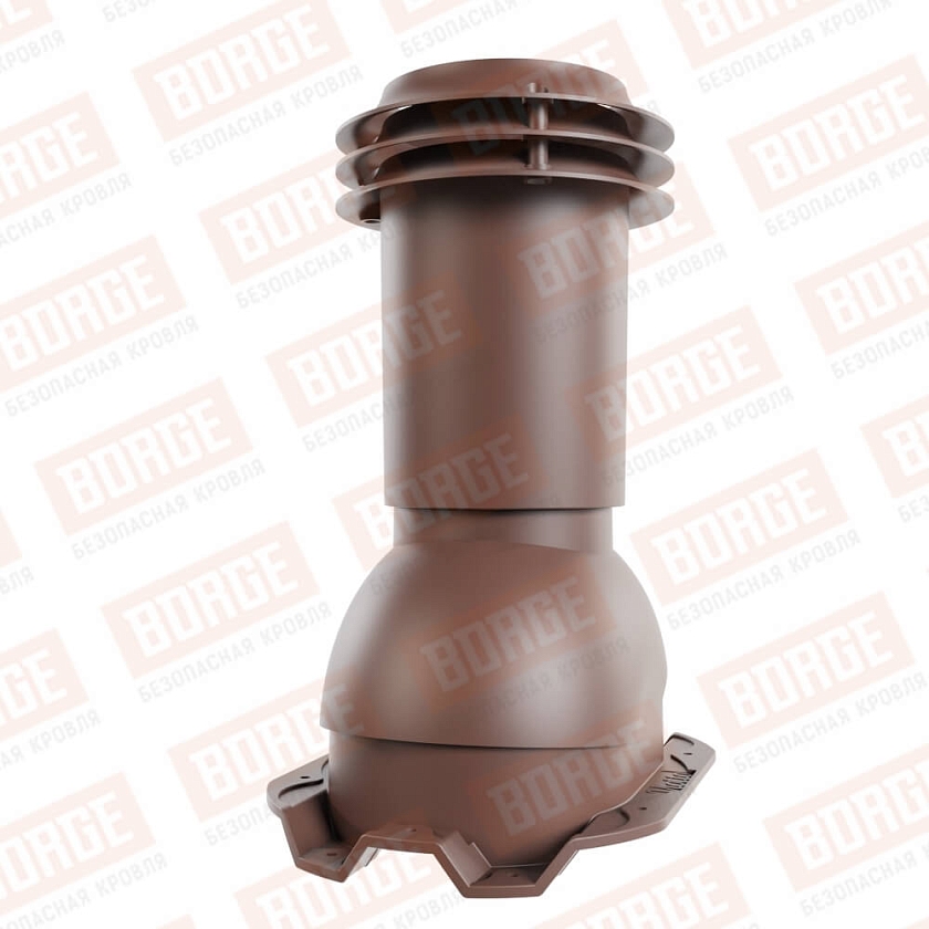 Выход вентиляции канализации Viotto, для профнастила С21, коричневый шоколад (RAL 8017)