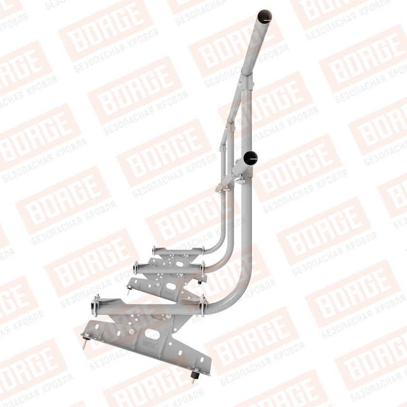 Ограждение кровельное BORGE H-90см, 3м, сигнально-серый (RAL 7004)