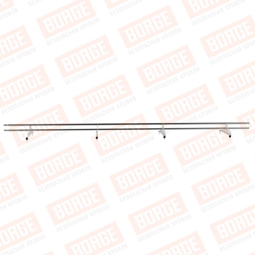 Снегозадержатель трубчатый Русский Рубеж D-25мм, 3м, 4 опоры, цинк