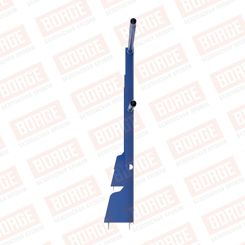 Ограждение плоских кровель Русский Рубеж Н-90, 3м, верхнее крепление, сигнально-синий (RAL 5005)