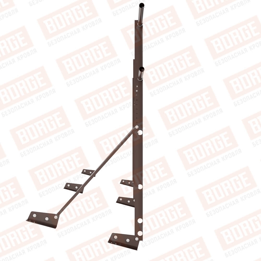 Ограждение декоративное NewLine H-120см, 3м, для фальцевой кровли, коричневый шоколад (RAL 8017)