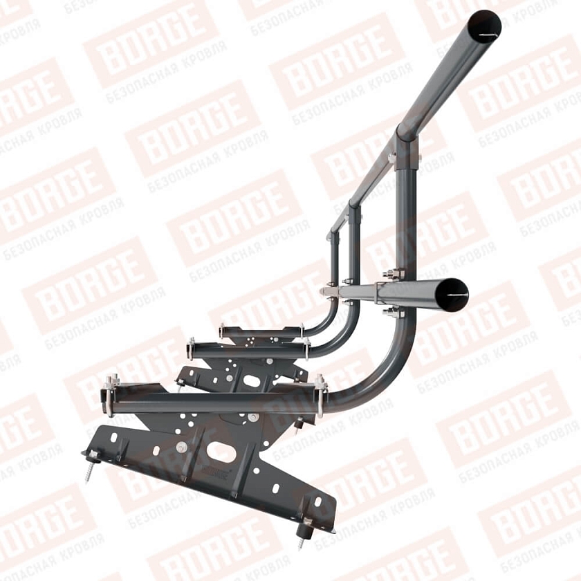 Ограждение кровельное BORGE H-60см, 3м, антрацитово-серый (RAL 7016)