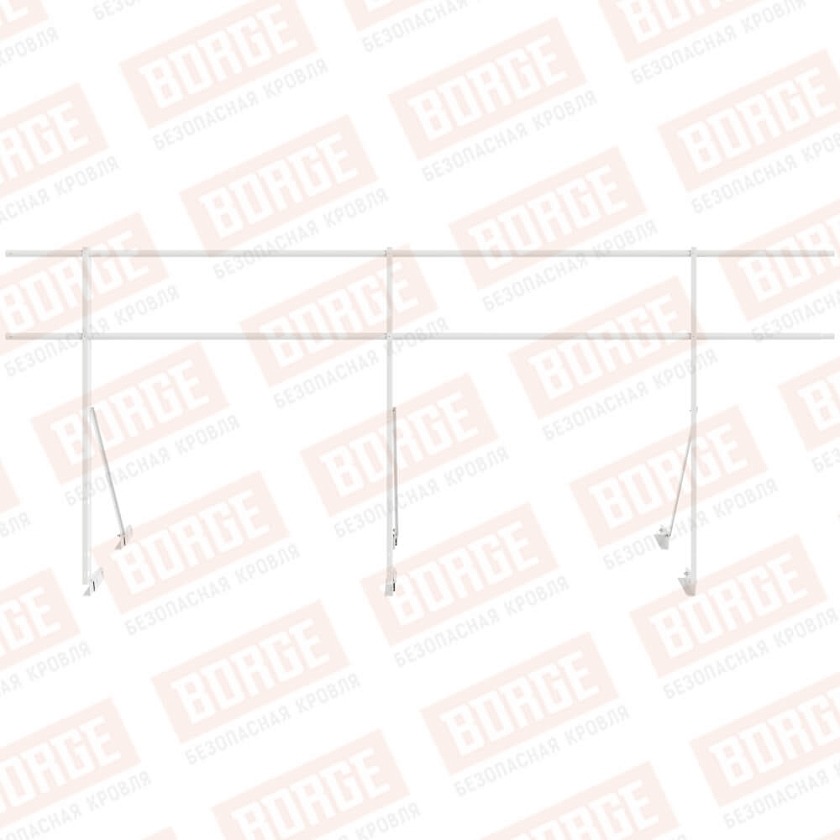 Ограждение декоративное NewLine H-120см, 3м, для фальцевой кровли, сигнально-белый (RAL 9003)