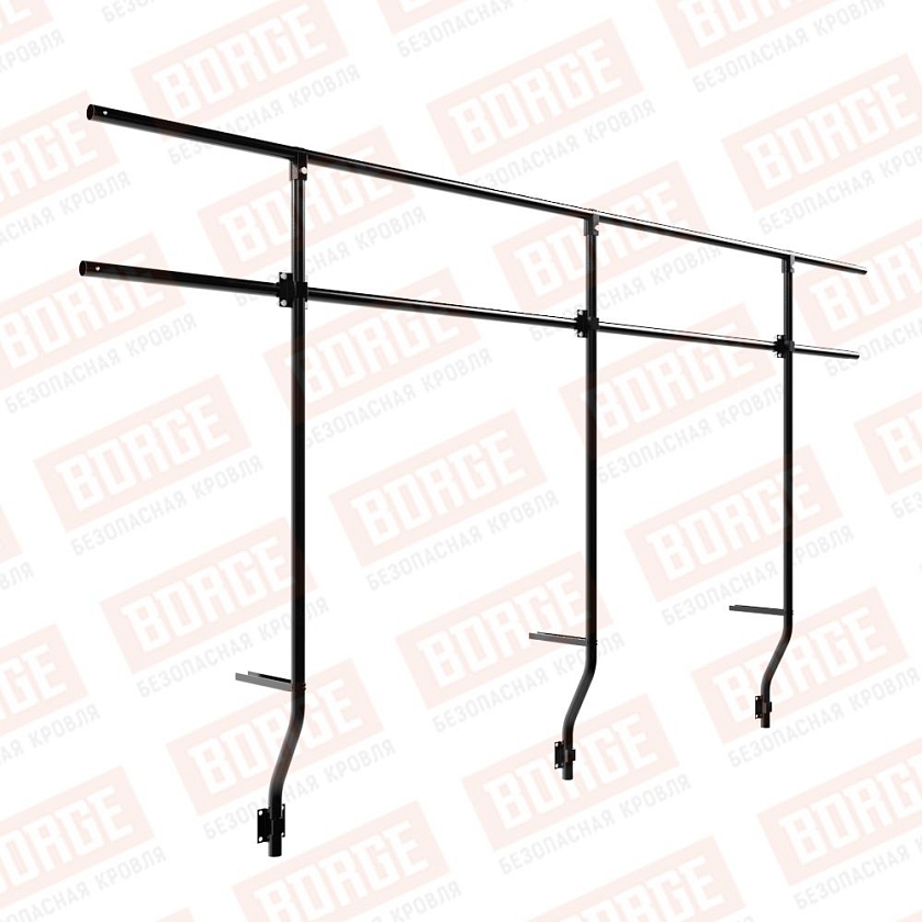 Ограждение парапетное BORGE H-120см, 3м, чёрный (RAL 9005 matt)