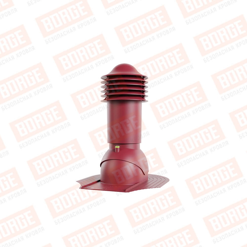 Труба вентиляционная Viotto, для мягкой кровли при монтаже, d-110мм, h-550мм, утепленная, красное вино (RAL 3005)