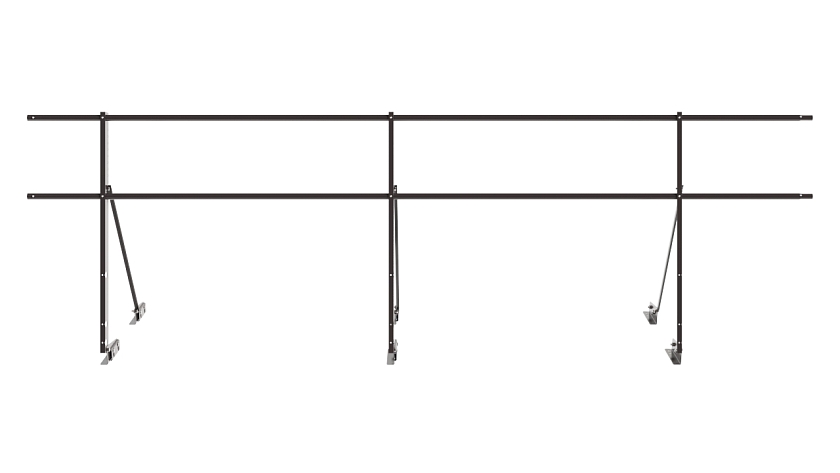 Ограждение кровельное NewLine H-90см, 3м, для фальцевой кровли, серо-коричневый (RR 32)