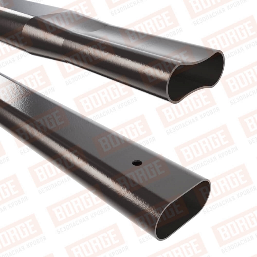 Труба снегозадержателя NewLine, 40x20х1500, серо-коричневый (RR 32)