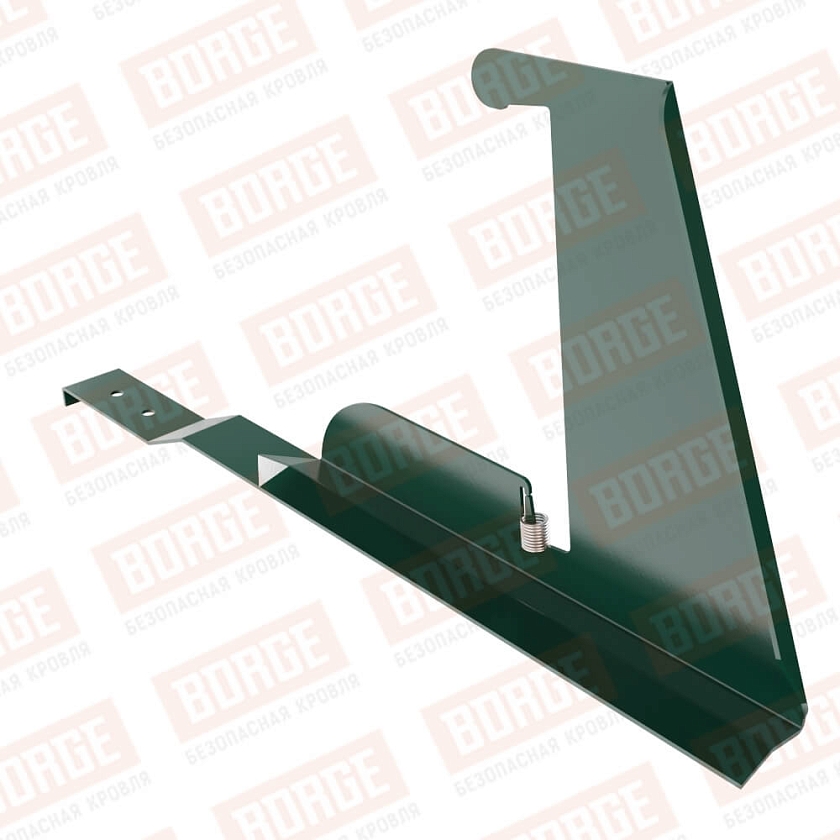 Кронштейн снегозадерживающей решетки BORGE, для черепичной кровли, зеленый мох (RAL 6005)