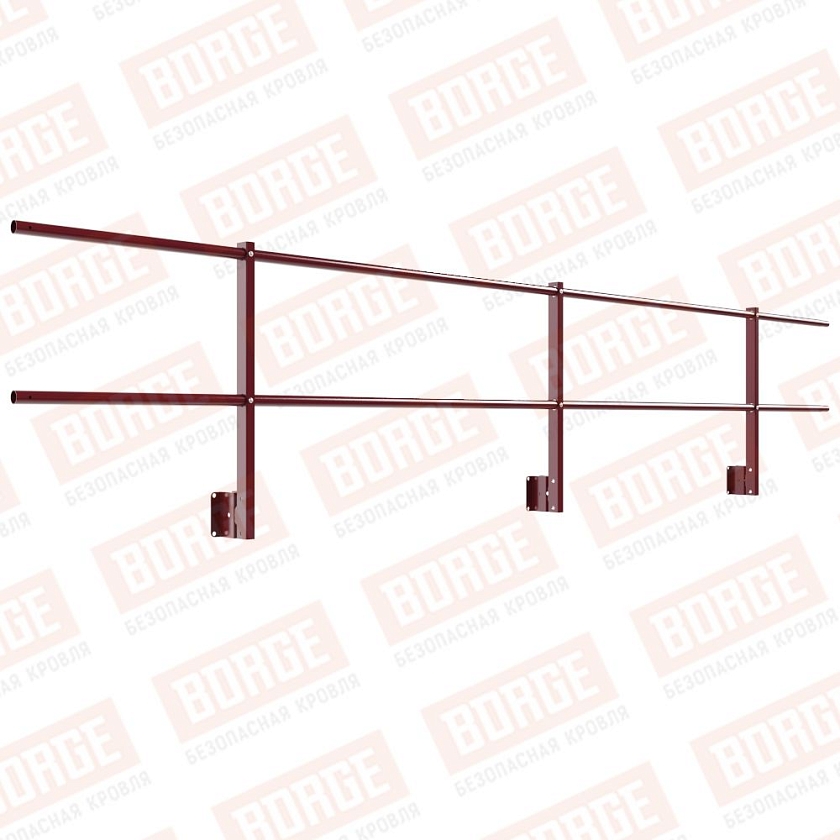 Ограждение парапетное NewLine H-60см, 3м, красное вино (RAL 3005)