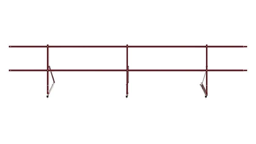 Ограждение кровельное NewLine H-60см, 3м, красное вино (RAL 3005)