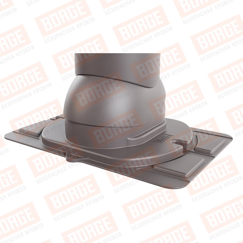 Роторная вентиляция Viotto с универсальным проходным элементом, d-125мм, утепленная, серо-коричневый (RAL 8019)