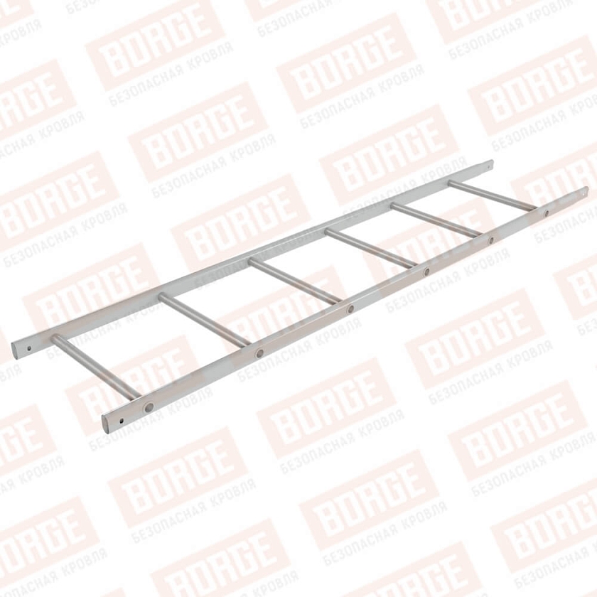 Лестница кровельная NewLine 1,8м, бело-алюминиевый (RAL 9006)