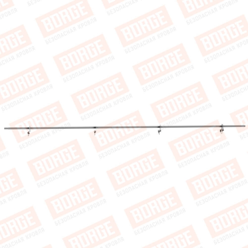 Снегозадержатель однотрубчатый NewLine 3м, D-25мм, 4 опоры, сигнально-серый (RAL 7004)